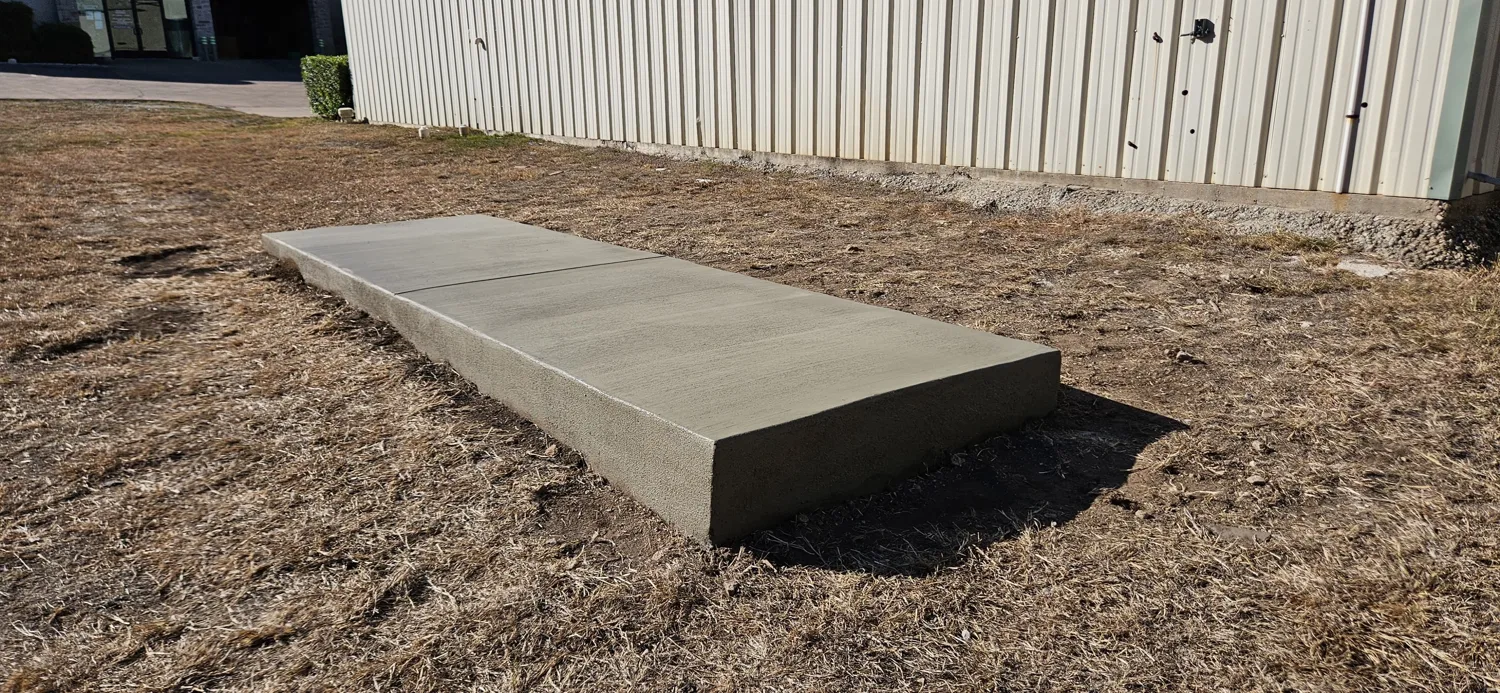 A purpose-built equipment slab by Lucky’s Concrete in Amarillo