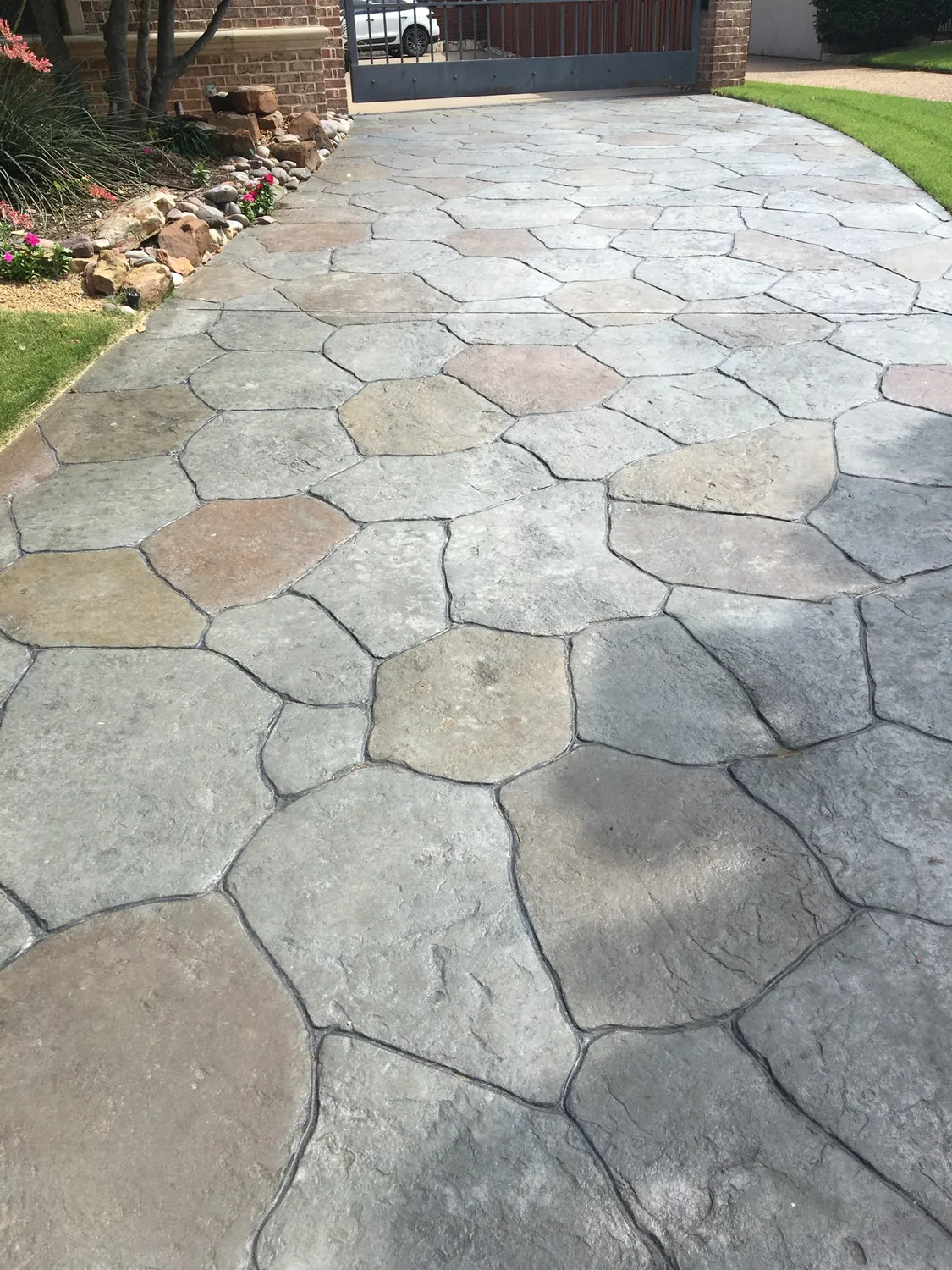 A stamped backyard transformation by Lucky’s Concrete in Amarillo