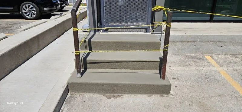 Front-entry step replacement by Lucky’s Concrete in Amarillo